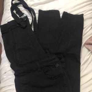 black overalls